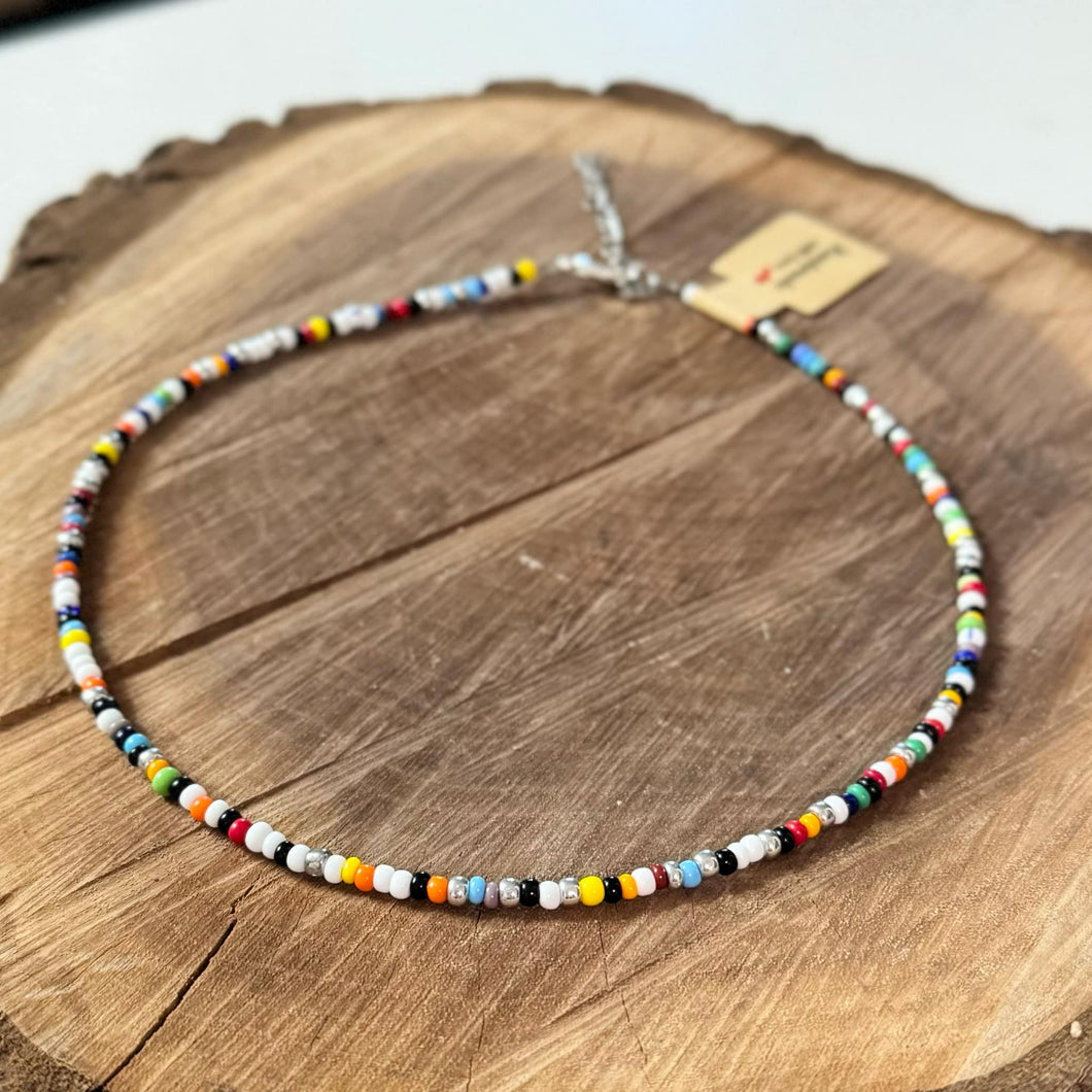 Choker Necklace – Multi-Colored Toho Seed Beads