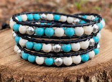 Load image into Gallery viewer, 3x Wrap - Boho Turquoise &amp; Silver