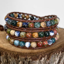 Load image into Gallery viewer, 3x Wrap - Earthy Gemstones (Brown)