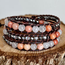 Load image into Gallery viewer, 3x Wrap - Coral Shell &amp; Moonstone