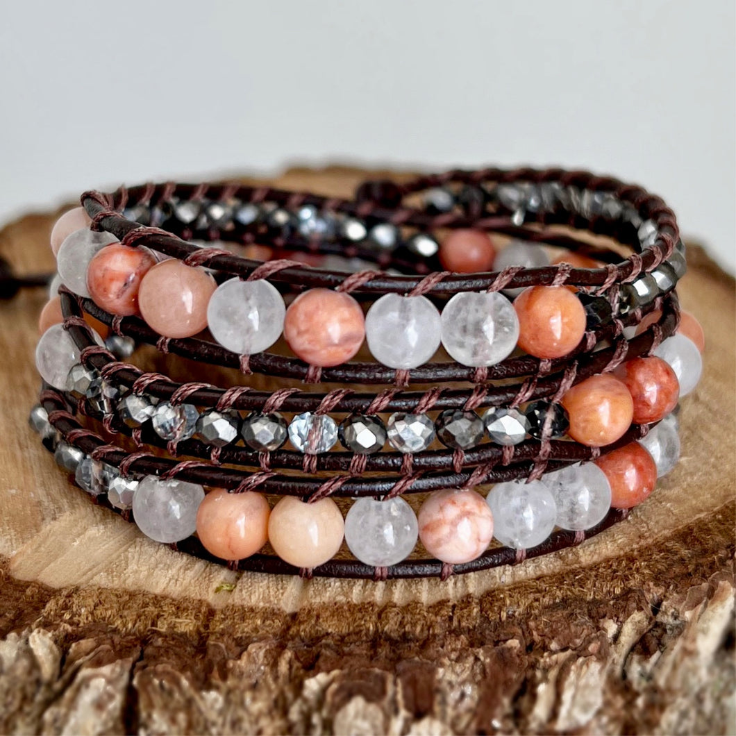 3x Wrap - Coral Shell & Moonstone