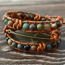 Load image into Gallery viewer, Feather 3x Wrap - Fancy Jasper